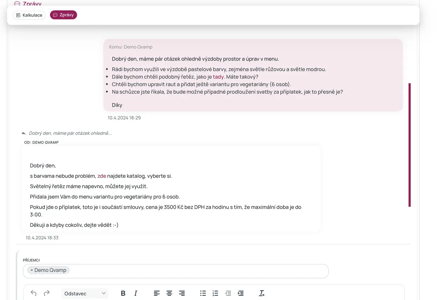 Už více než 9000 komunikací mezi klienty a prostory či dodavateli