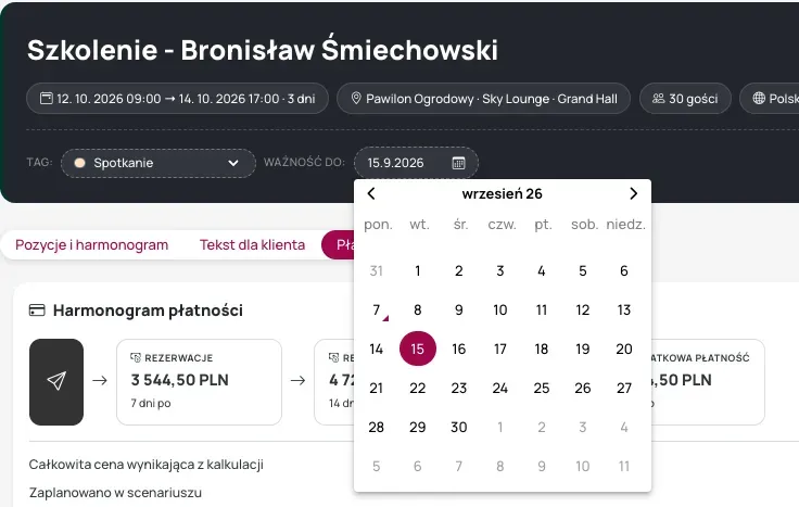 Elektroniczne oferty eventowe - twórz zachwycające wyceny w 3 minuty
